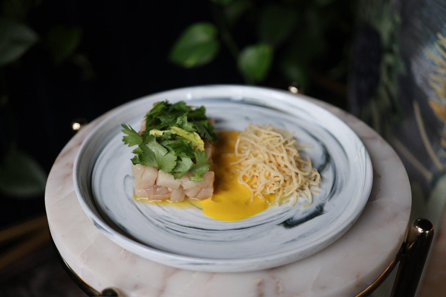 Hamachi crudo