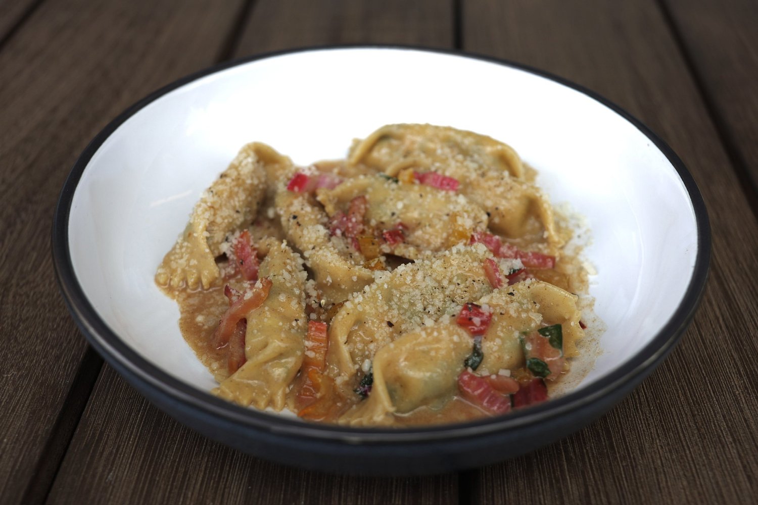 Chicken and swiss chard agnolotti